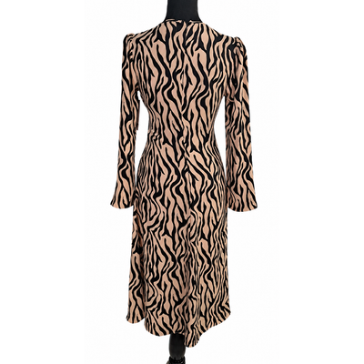 Nordstrom Rack Women's Zebra Print Long Sleeve Knee Length Dress XXS NWT 6