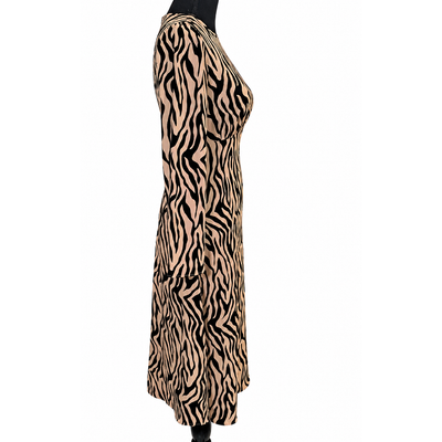Nordstrom Rack Women's Zebra Print Long Sleeve Knee Length Dress XXS NWT 3