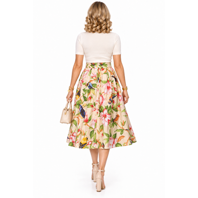 Queen Of Holloway Floral Pleated Skirt Size M. 5