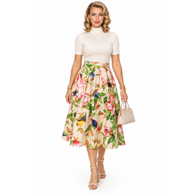 Queen Of Holloway Floral Pleated Skirt Size M. 1