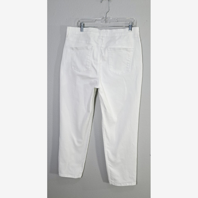 Gloria Vanderbilt Amanda Jeans Womens Size 16 Short White Classic Tapered Stretch Denim Pants 11
