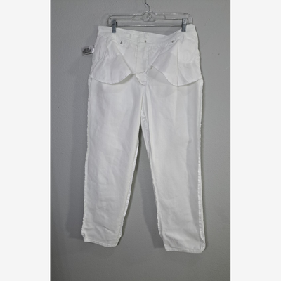 Gloria Vanderbilt Amanda Jeans Womens Size 16 Short White Classic Tapered Stretch Denim Pants 5