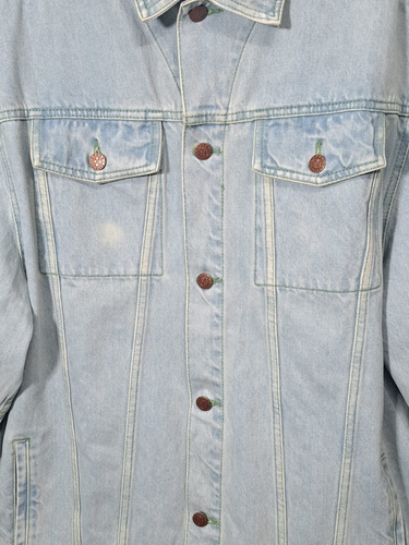Cross Colours denim oversize jacket in ice blue, Men’s Size Large. 7