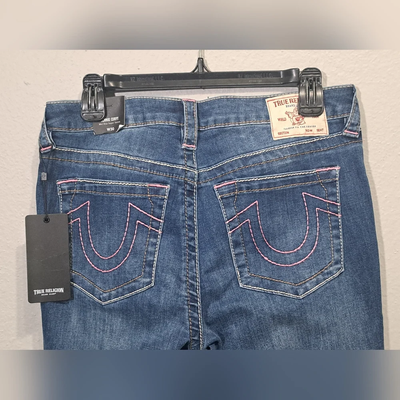 True Religion Jennie Curvie Mid Rise Skinny Jeans Women's Size 30 NWT Distressed 8