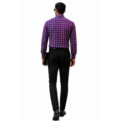 NWT Old Navy Everyday Shirt Built-In Flex Regular Fit Purple Plaid Button Down Men's XXL 10