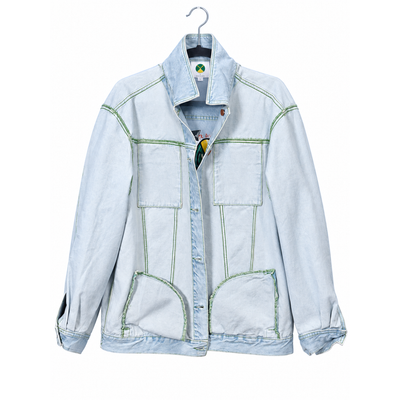 Cross Colours denim oversize jacket in ice blue, Men’s Size Large. 9