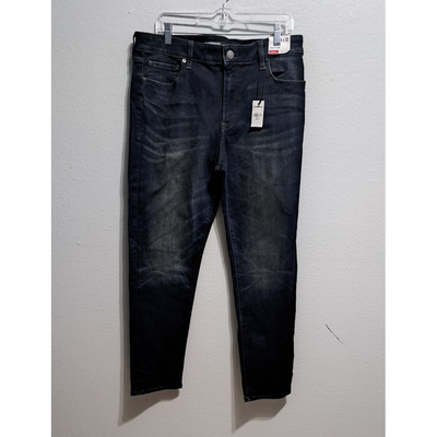 Express Men’s Athletic Slim Hyper Stretch Jeans Size 34x32 Dark Wash Denim NWT 2