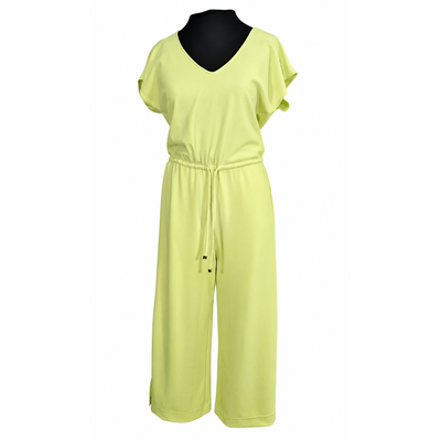Boston Proper Beyond Travel Crop Drawstring Waist Jumpsuit Daiquiri Green XS New With Tags 2