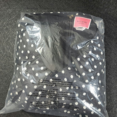 Kate Spade New York Women's Size 4 Black White Polka Dot Midi Dress Puff Sleeve 11