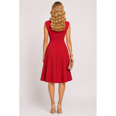 Calvin Klein Red Sleeveless Zip Front Fit & Flare Dress NWT Size 6. 5