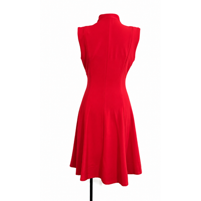 Calvin Klein Red Sleeveless Zip Front Fit & Flare Dress NWT Size 6. 13