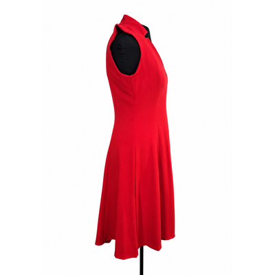 Calvin Klein Red Sleeveless Zip Front Fit & Flare Dress NWT Size 6. 3