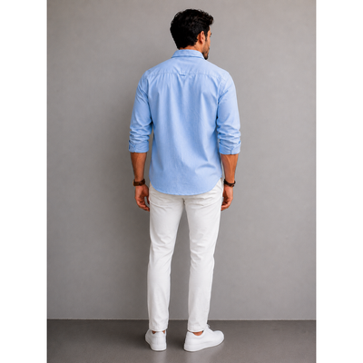NWT Old Navy The Oxford Shirt Men's Tall Light Blue Button-Down Stretch, Size XXL. 3
