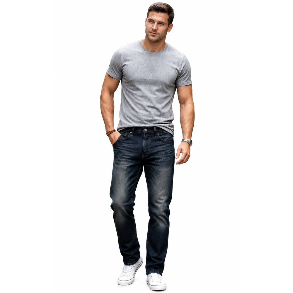 Express Men’s Athletic Slim Hyper Stretch Jeans Size 34x32 Dark Wash Denim NWT