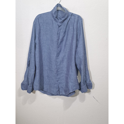 PERRY ELLIS Gray Blue Pure Linen Shirt, Men’s Size XXLarge. 7