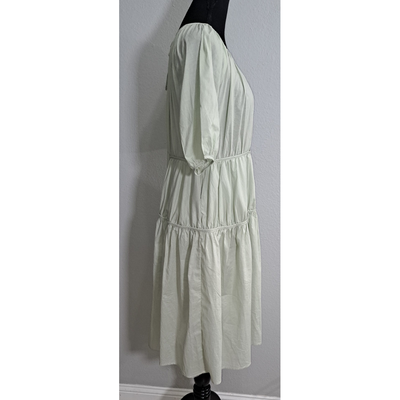 Melloday Sage Green Tiered, Puff Sleeve, Pockets, Boho Dress Size Xs. (New – Listed as Used) 9
