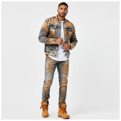 Jordan Craig Men’s Copper Wash Jeans, Size 38/32 10