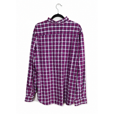 NWT Old Navy Everyday Shirt Built-In Flex Regular Fit Purple Plaid Button Down Men's XXL 11