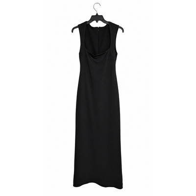 MESHKI Black Square Neck Midi Dress Size Large NWT 10