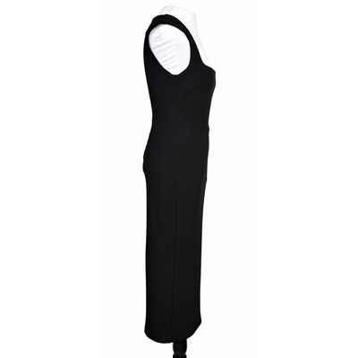 MESHKI Black Square Neck Midi Dress Size Large NWT 3