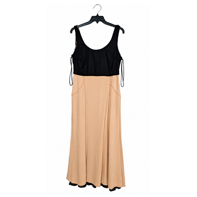 Nine West Women's Size 14 Black Nude Lace Sleeveless Maxi Evening Dress 9
