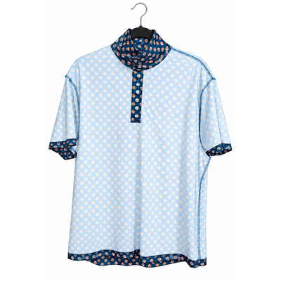 Club Room Performance Men's XL Blue Coral Leaf Print Short Sleeve Shirt. 7