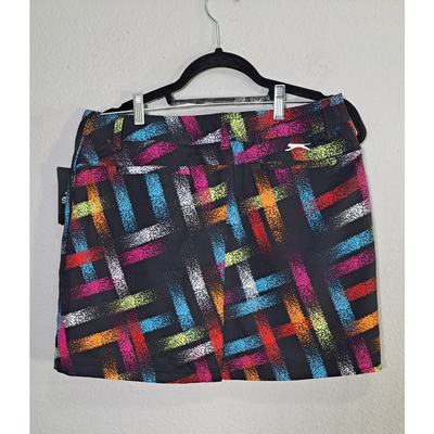 Slazenger Women’s Multicolor Printed Performance Skort – Athletic Golf/Tennis Style, Size 8. 9