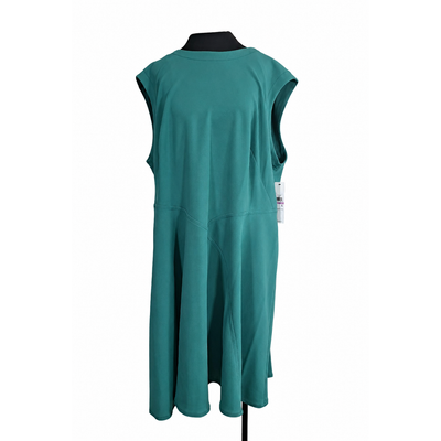 Calvin Klein Women’s Teal Fit & Flare Dress Size 22W Gold Back Zipper NWT 11