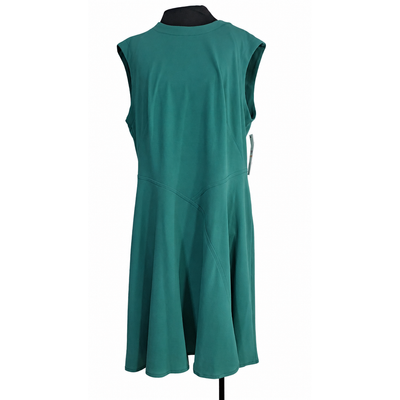 Calvin Klein Women’s Teal Fit & Flare Dress Size 16W Gold Back Zipper, NWT. 11
