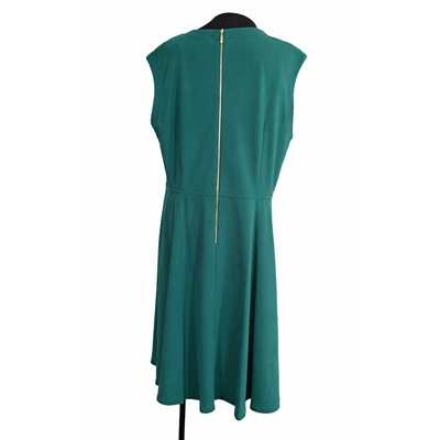 Calvin Klein Women’s Teal Fit & Flare Dress Size 16W Gold Back Zipper, NWT. 11