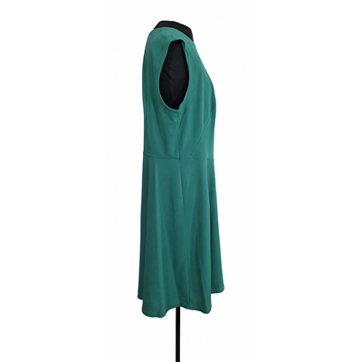 Calvin Klein Women’s Teal Fit & Flare Dress Size 16W Gold Back Zipper, NWT. 3