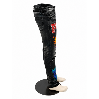 GFTD LA BLACK LANDON JEANS, SIZE 38. 3
