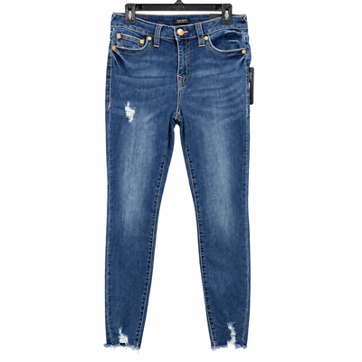 True Religion Jennie Curvie Mid Rise Skinny Jeans Women's Size 30 NWT Distressed 10