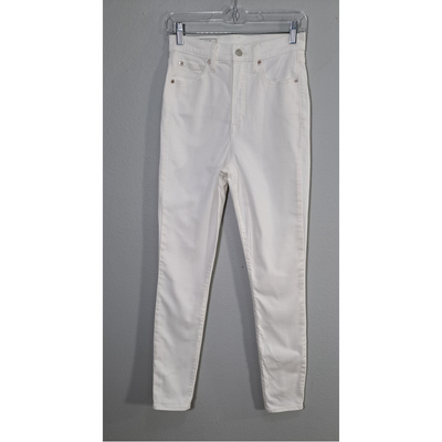GAP True Skinny Sky High White Jeans Women's Size 27/4 . 10