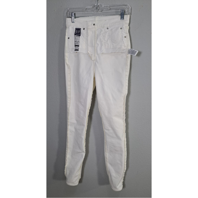 GAP True Skinny Sky High White Jeans Women's Size 27/4 . 6